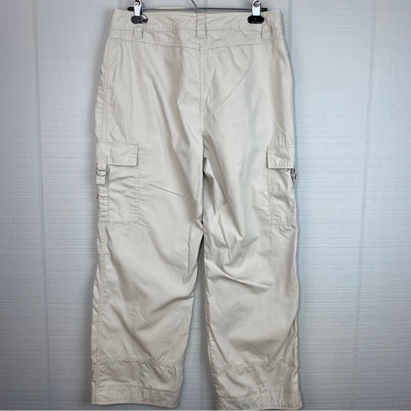 Christopher & Banks Cream White Cargo Pants Pockets Size 10 - Picture 4 of 5